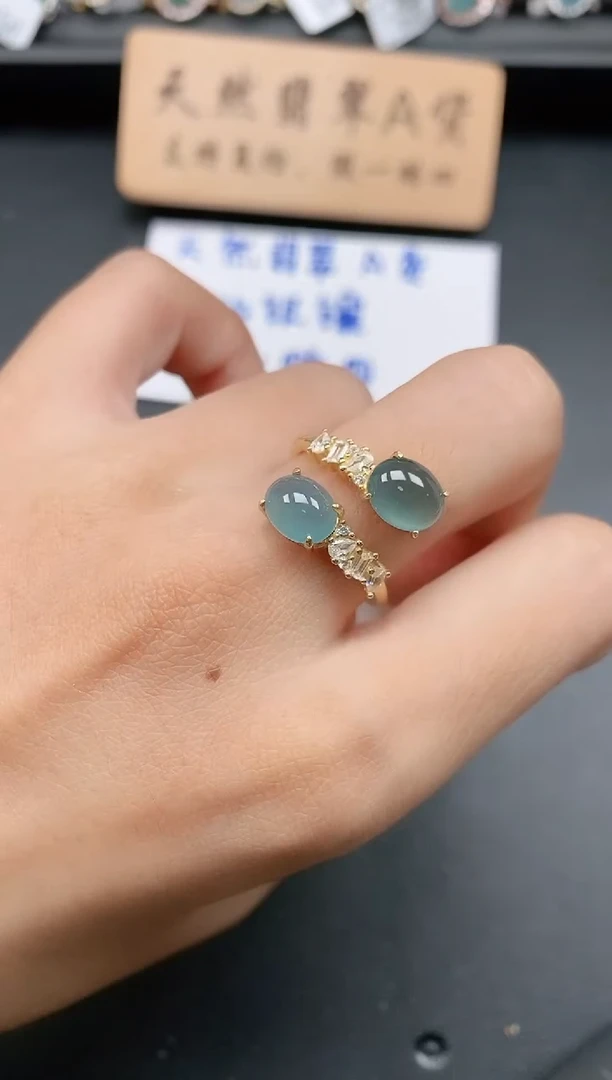 银S925镶嵌戒指翡翠11111