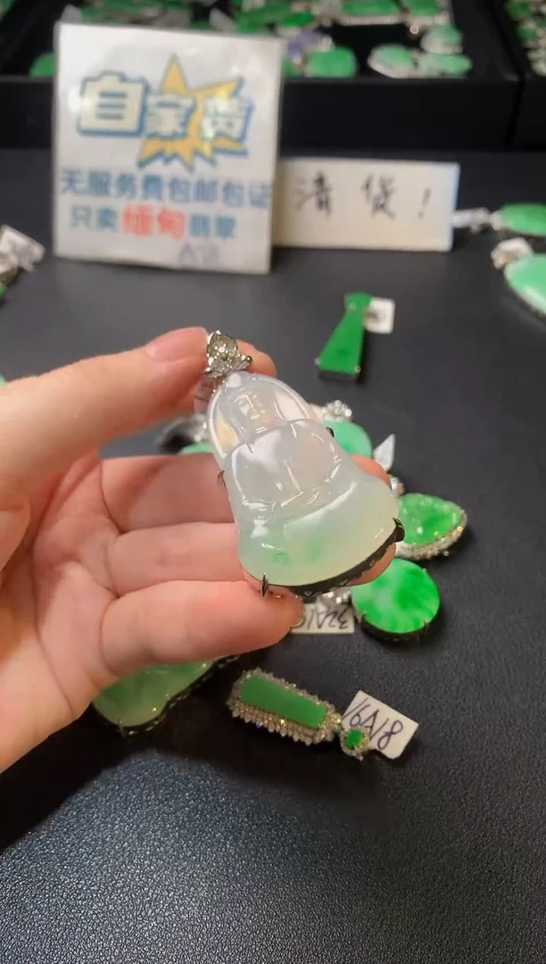 颈饰银S925镶嵌翡翠翡翠