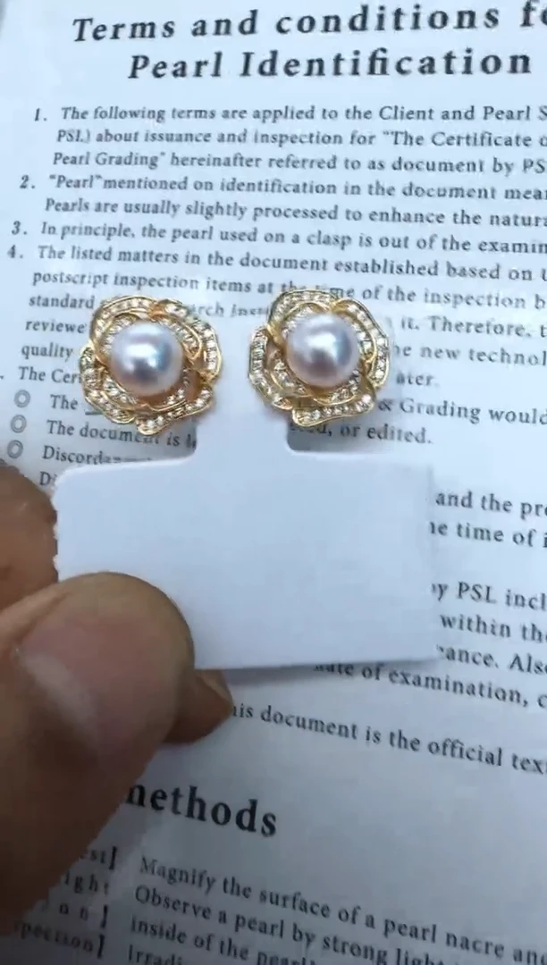 银S925镶嵌海水珍珠耳饰耳钉