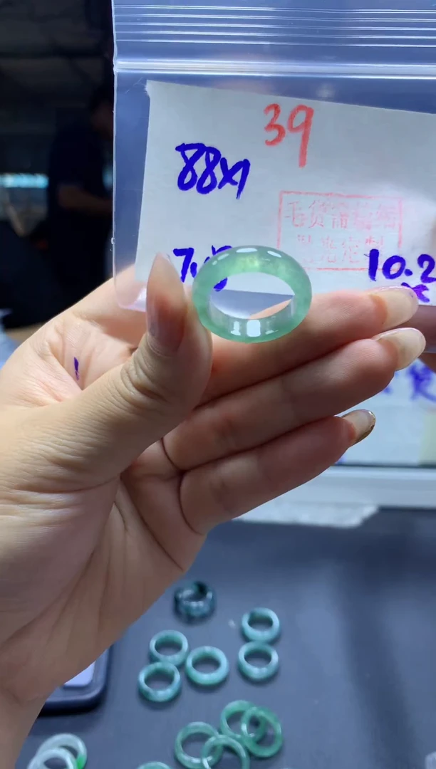 未镶嵌定制翡翠戒圈#88元-毛货需精细抛光