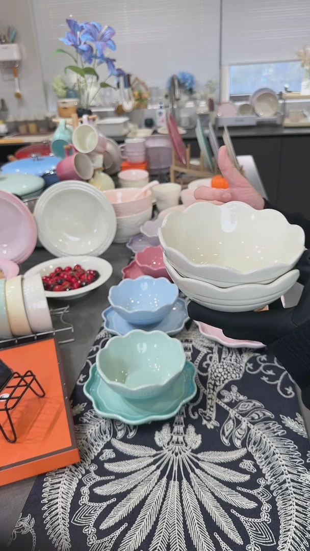 【闪购商品】瓷14cm炻彩碗奶油白-2个装