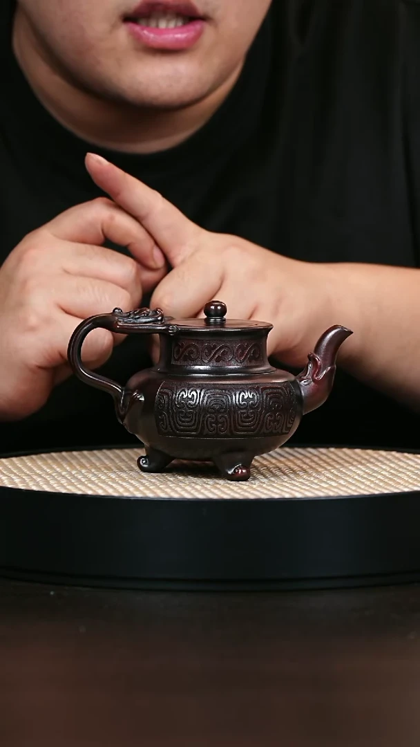 茶壶紫砂龙尊 明红砂