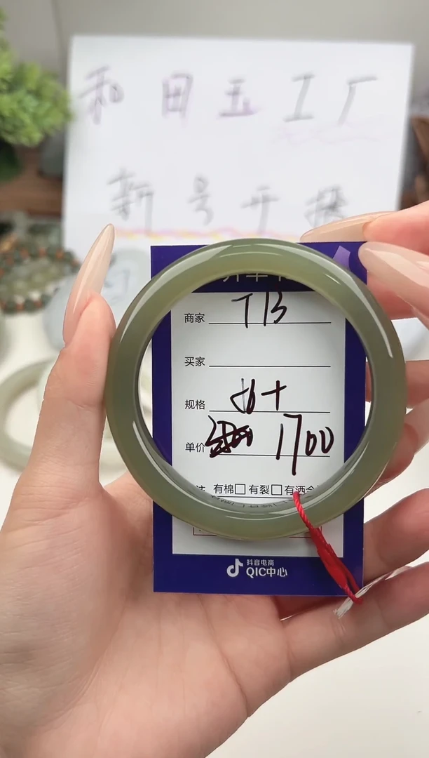 未镶嵌手镯和田玉微色差T13