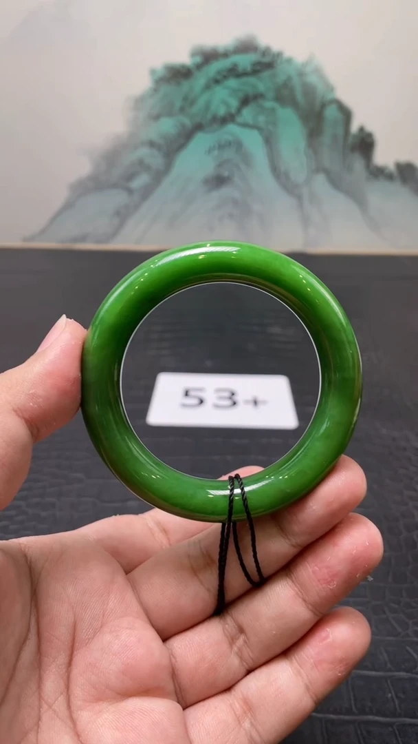 未镶嵌手镯和田玉（碧玉）呆***?53+