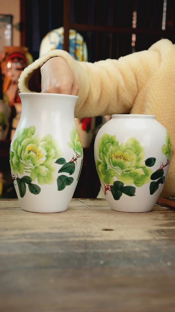 【闪购商品】瓷片景德镇纯手工釉下彩精品花瓶