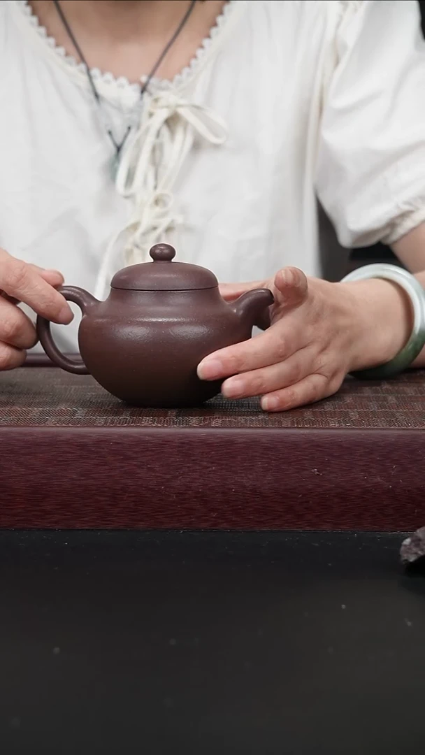 茶壶紫砂ya桃花泥柿圆200CC