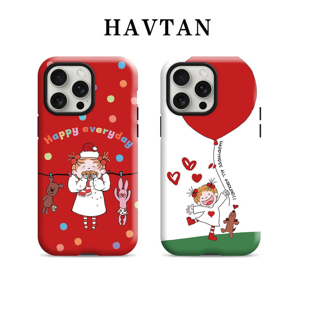 HAVTAN · COCO酱圣诞系 韩国双菲全包非磁吸手机壳iPhone16/15/14