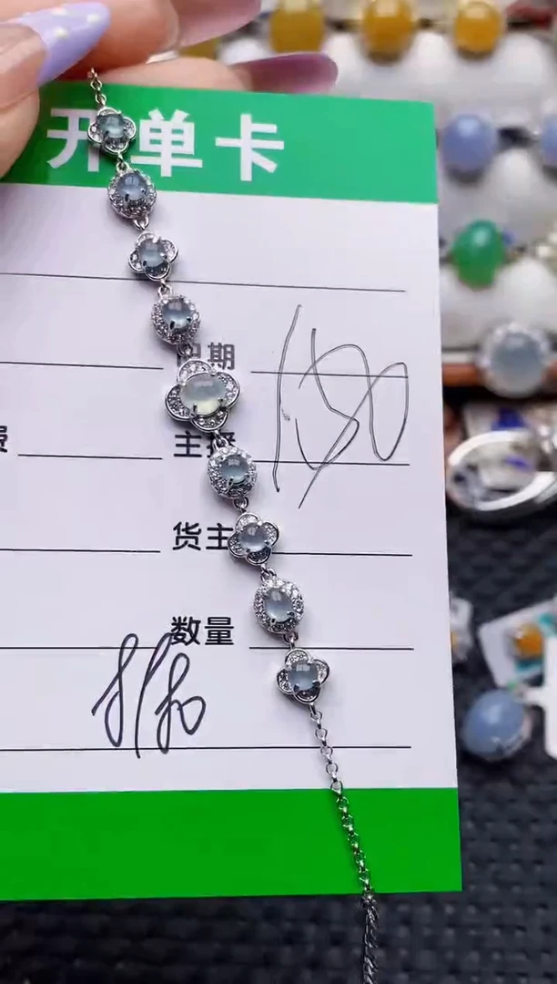 银S925镶嵌戒指翡翠8980