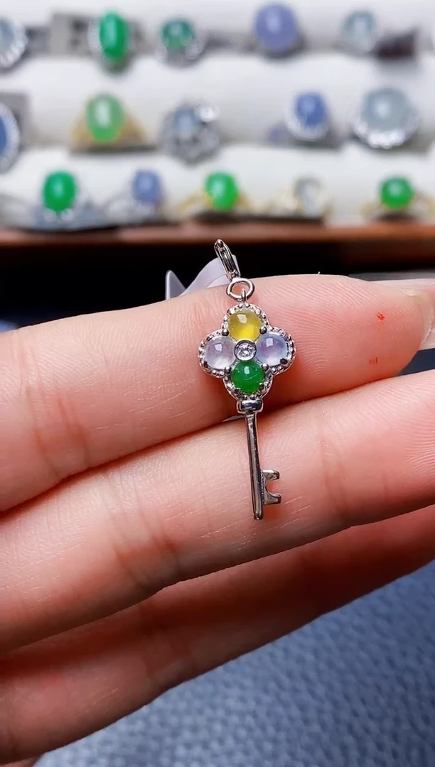 银S925镶嵌戒指翡翠1125