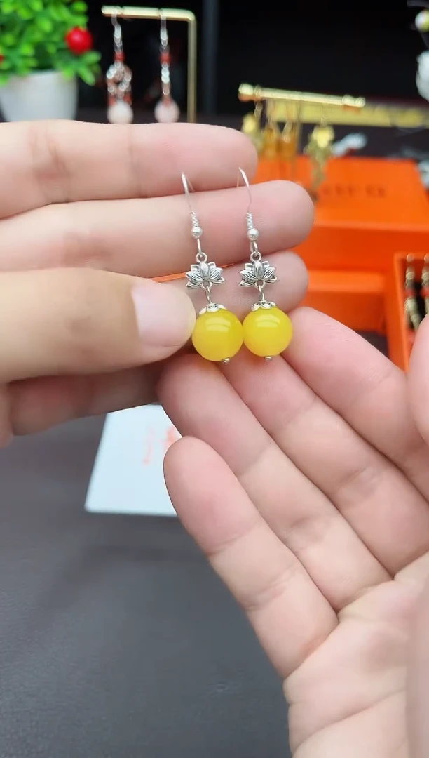 玛瑙/玉髓耳饰银S925镶嵌315000