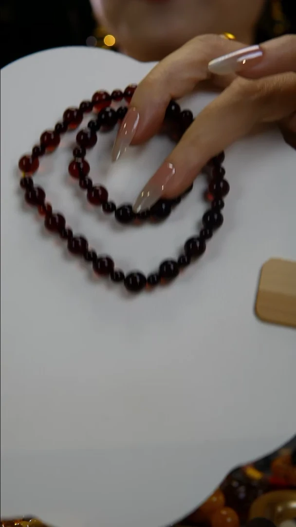 手链琥珀未镶嵌血珀双圈手串