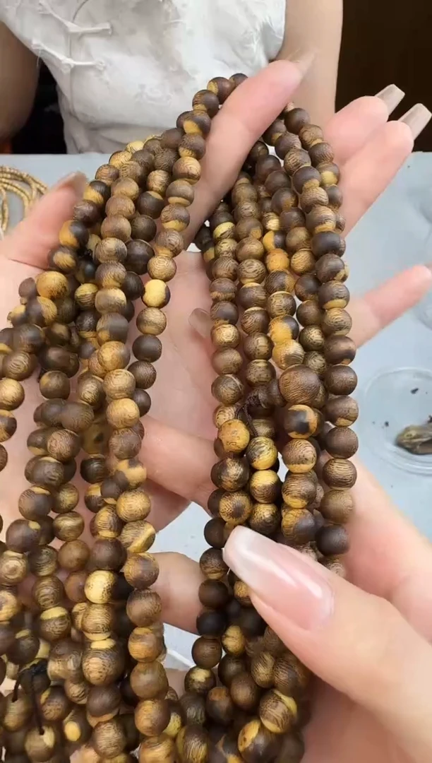 沉香手串0826黄棋圆珠多圈多样性发一