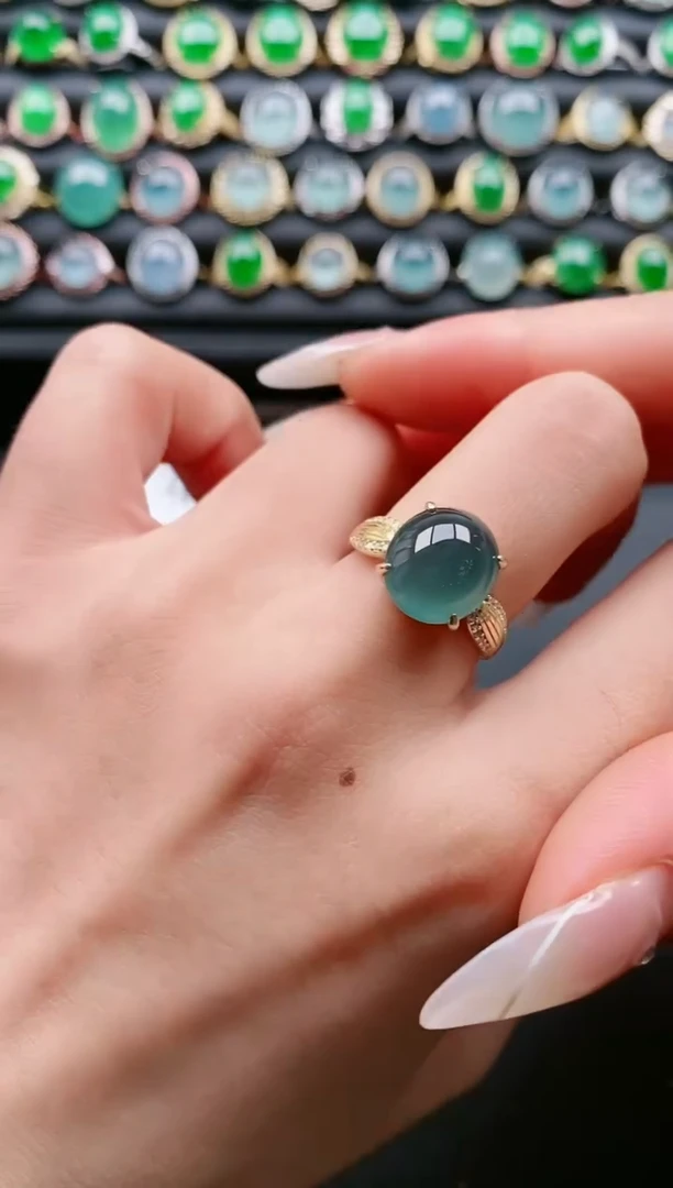 【闪购商品】翡翠戒指银S925镶嵌111111