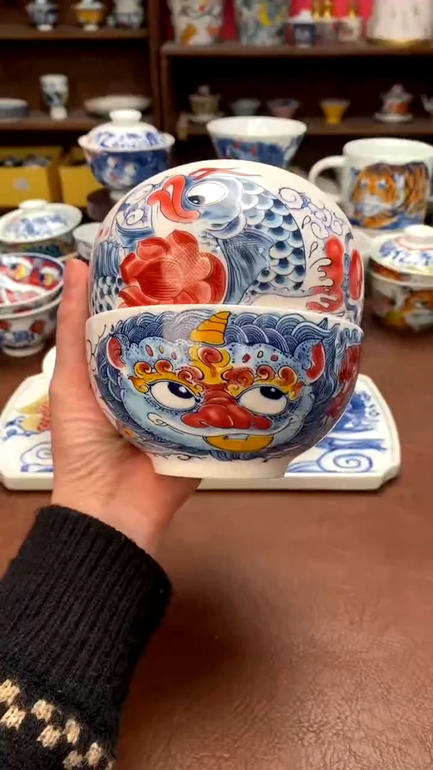 【闪购商品】米饭碗（龙鱼+貔貅）昨明陶瓷