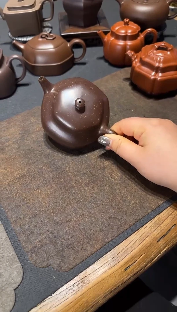 【闪购商品】紫砂茶壶六方静乐 铺砂