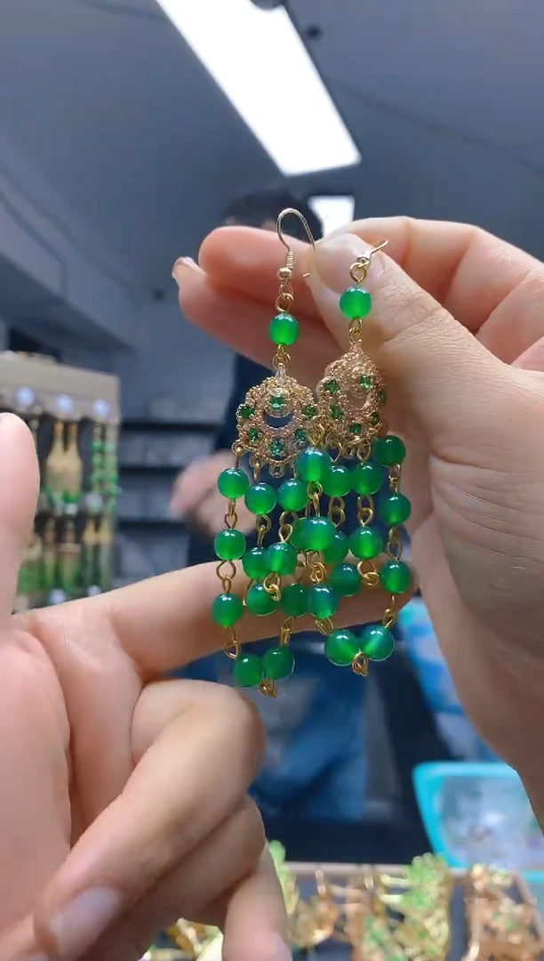 【闪购商品】玛瑙/玉髓耳饰合金065玛瑙饰品