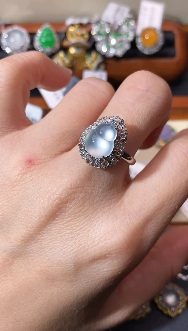 【闪购商品】翡翠戒指18K金镶嵌戒指