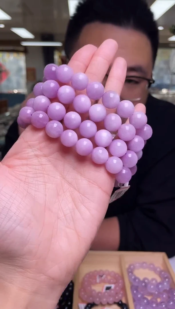 未镶嵌锂辉石手链12±/x-579【多样性发一件