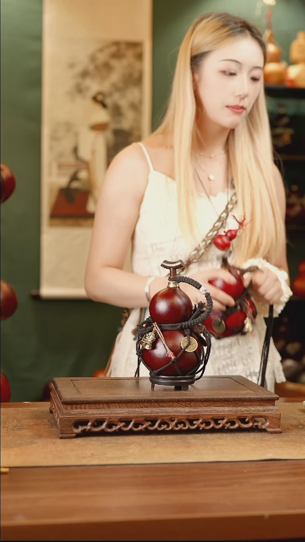 185号精品天然大漆酒葫芦一物一拍~