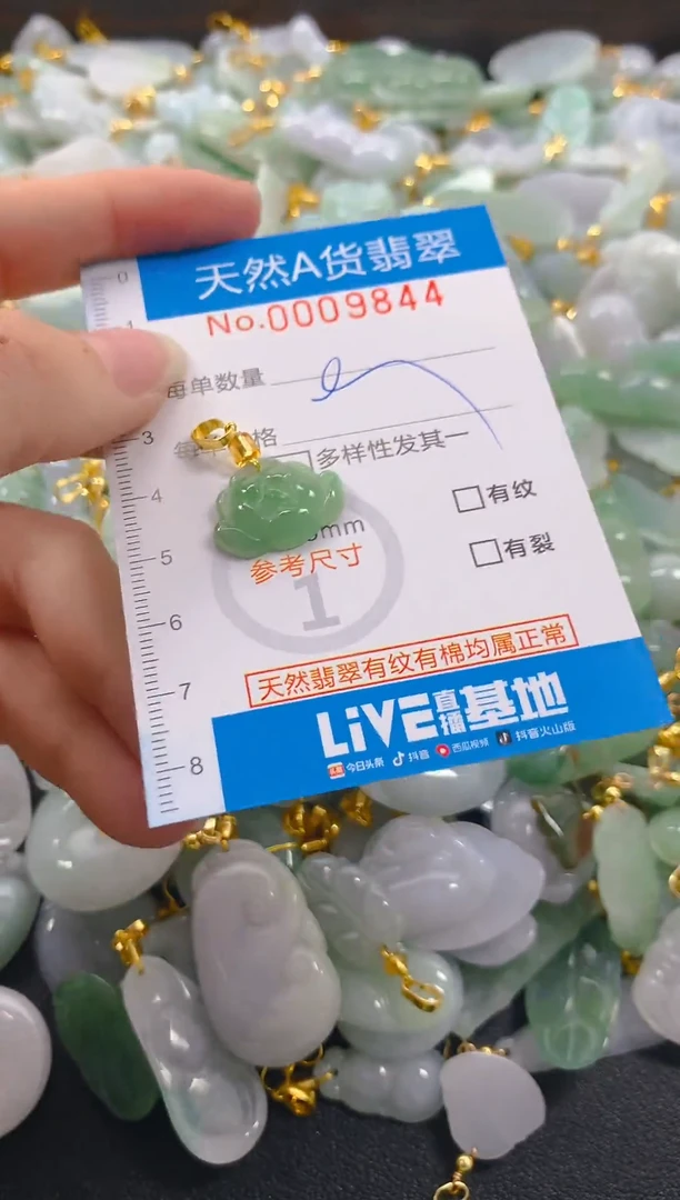 颈饰未镶嵌翡翠净货挂件-9844