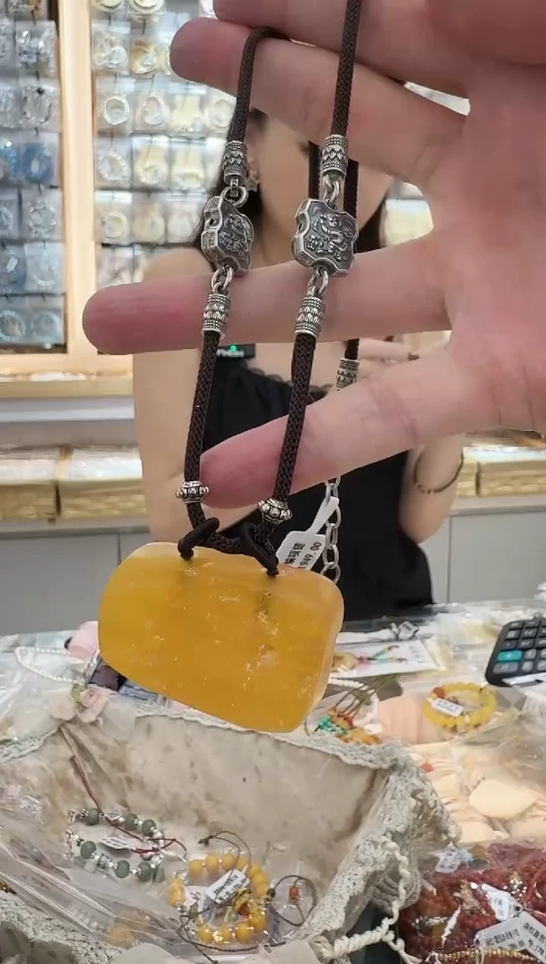 无链子足银足银编绳番薯项链