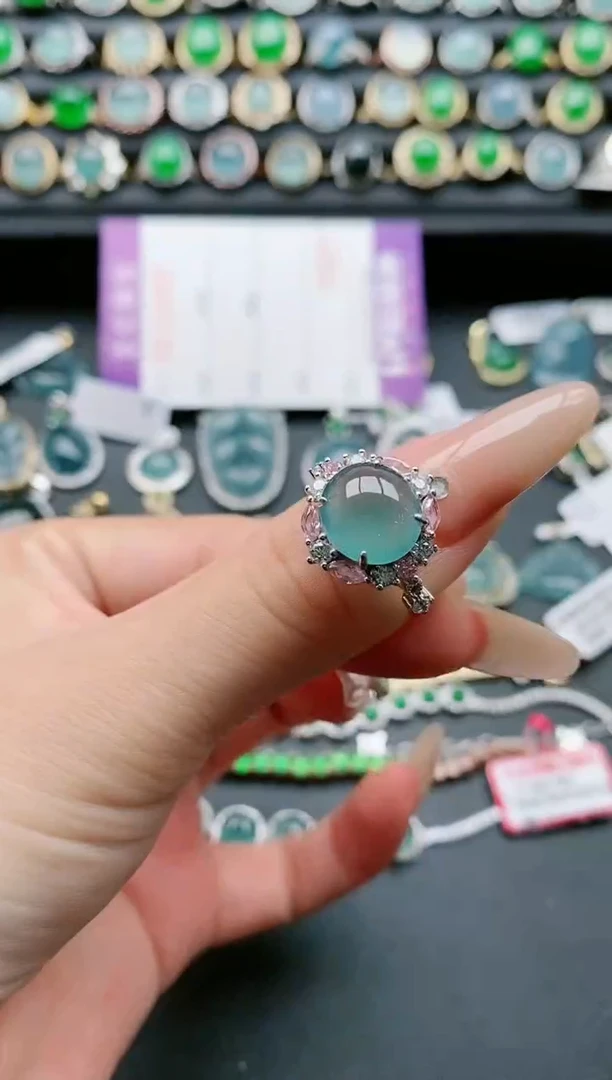 【闪购商品】翡翠戒指银S925镶嵌1111111