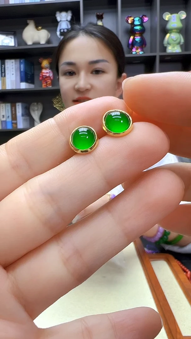 翡翠14K金镶嵌颈饰丹丹diy劲饰