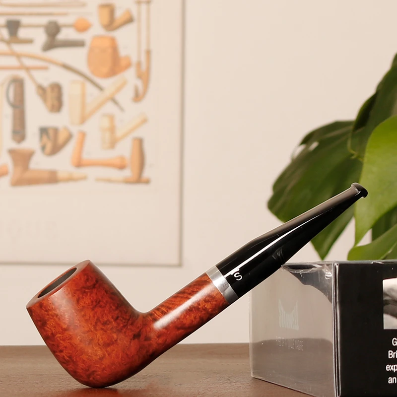 丹麦史丹威 轻便系列 88 光面撞球直斗 镍圈 9mm 石楠木 烟斗