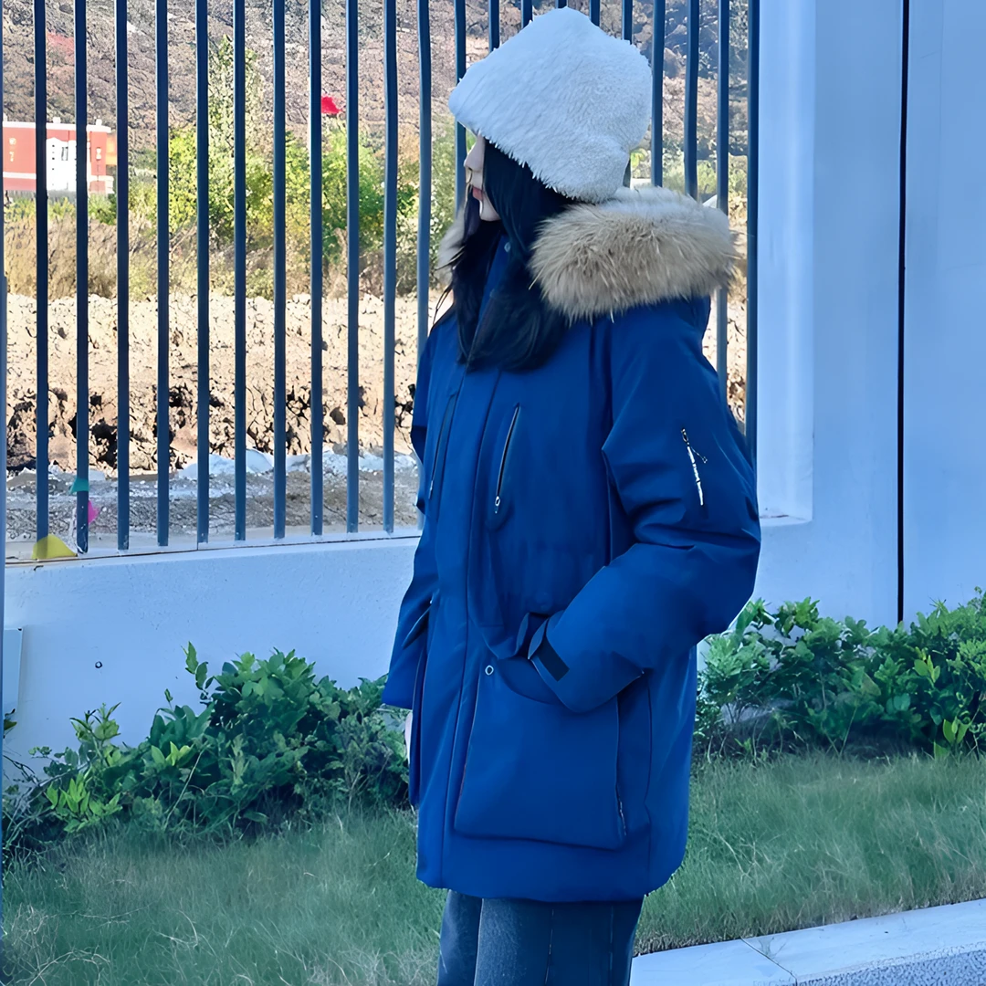 24款羽绒服加厚短款连帽男女同款情侣装宽松中长款