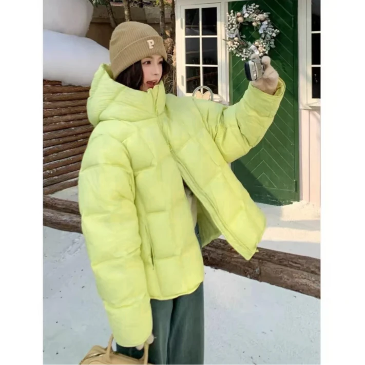 高档泡芙云朵简约保暖新款加厚气质·保暖面包服女装4986[RY]