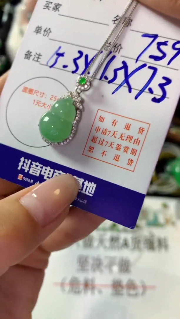 颈饰银S925镶嵌翡翠翡翠