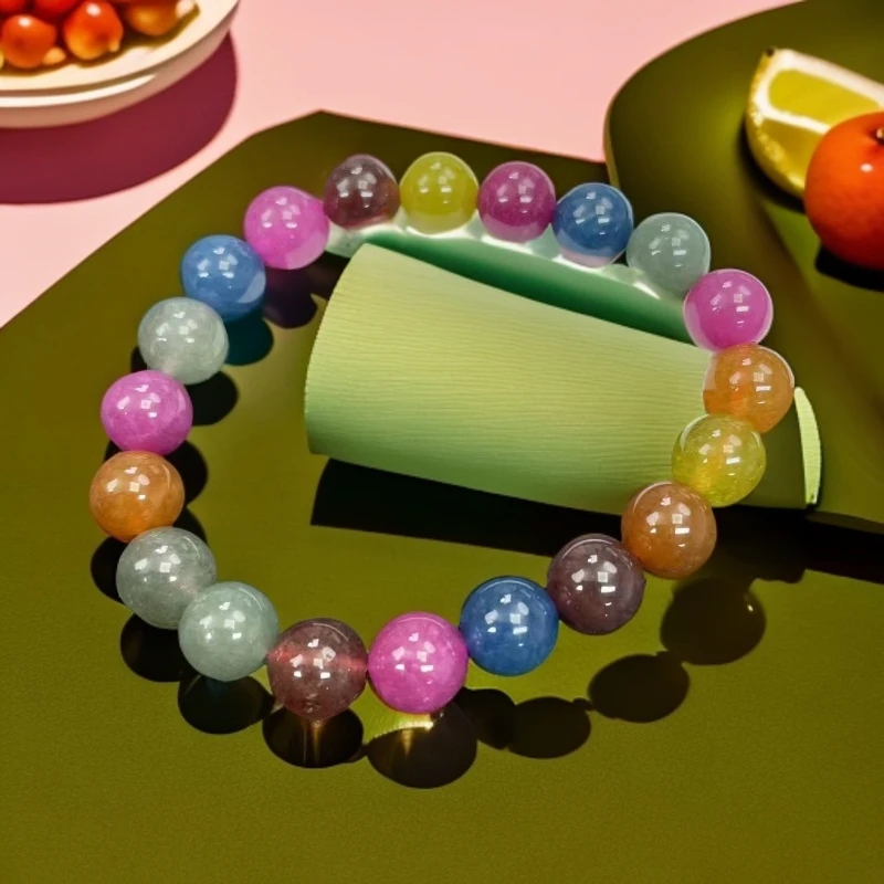 【喜子】原旷糖果碧10m精美圆珠手串-QW1870样性发一