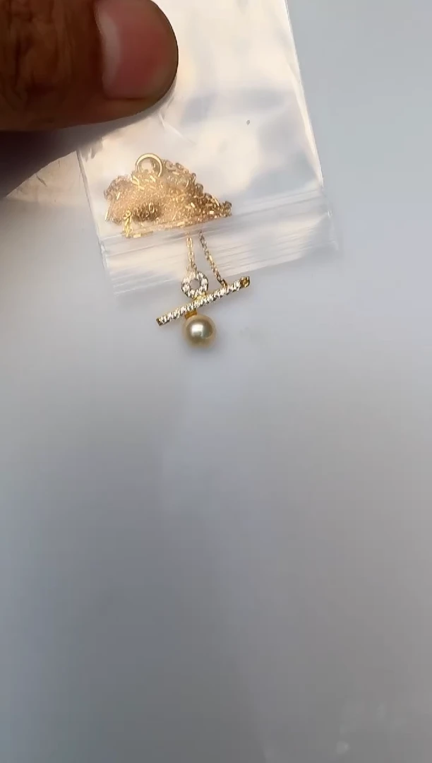 海水珍珠银S925镶嵌颈饰套链