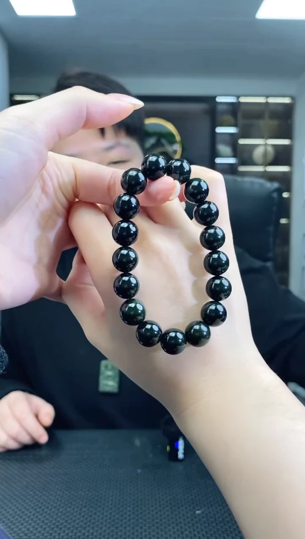 未镶嵌手串和田玉卡12圆珠