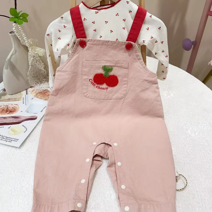 蔓萄-【2519027樱桃】背带裤套装