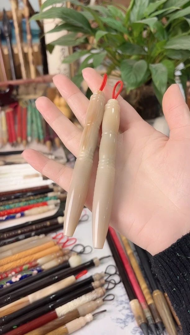 【清水试笔，拒绝蘸墨】墨舞笔庄毛笔2支牛角