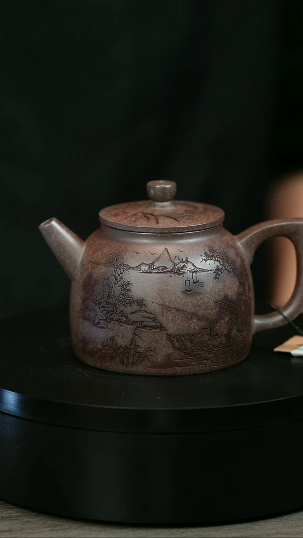 茶壶紫砂努***康H2143李琴溪山垂钓渔罩