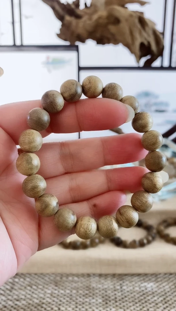 沉香手串正区菩萨棋熟结老料11MM单圈