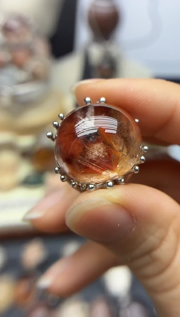 银S925镶嵌珠宝半成品水晶团*酱定制定制