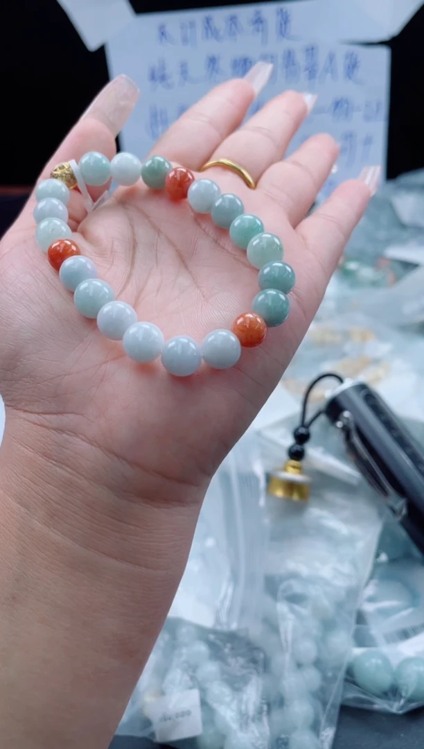 未镶嵌戒指翡翠珠串