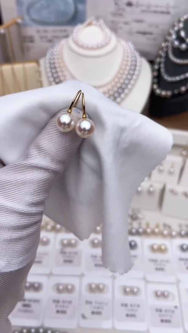 【闪购商品】海水珍珠耳饰18K金镶嵌特选高跟鞋耳饰