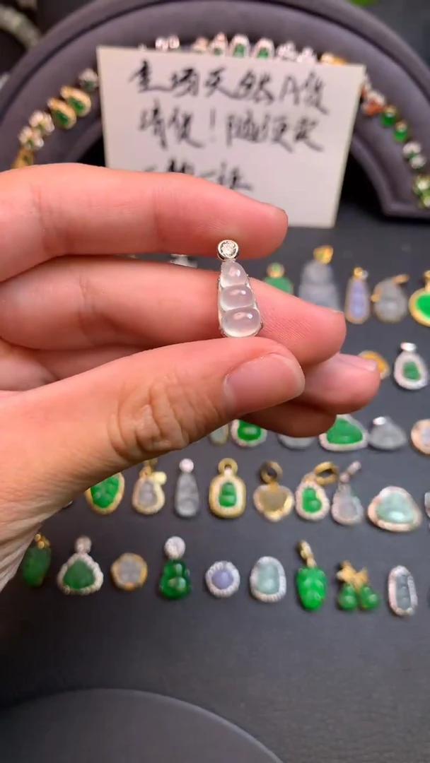 颈饰银S925镶嵌翡翠1