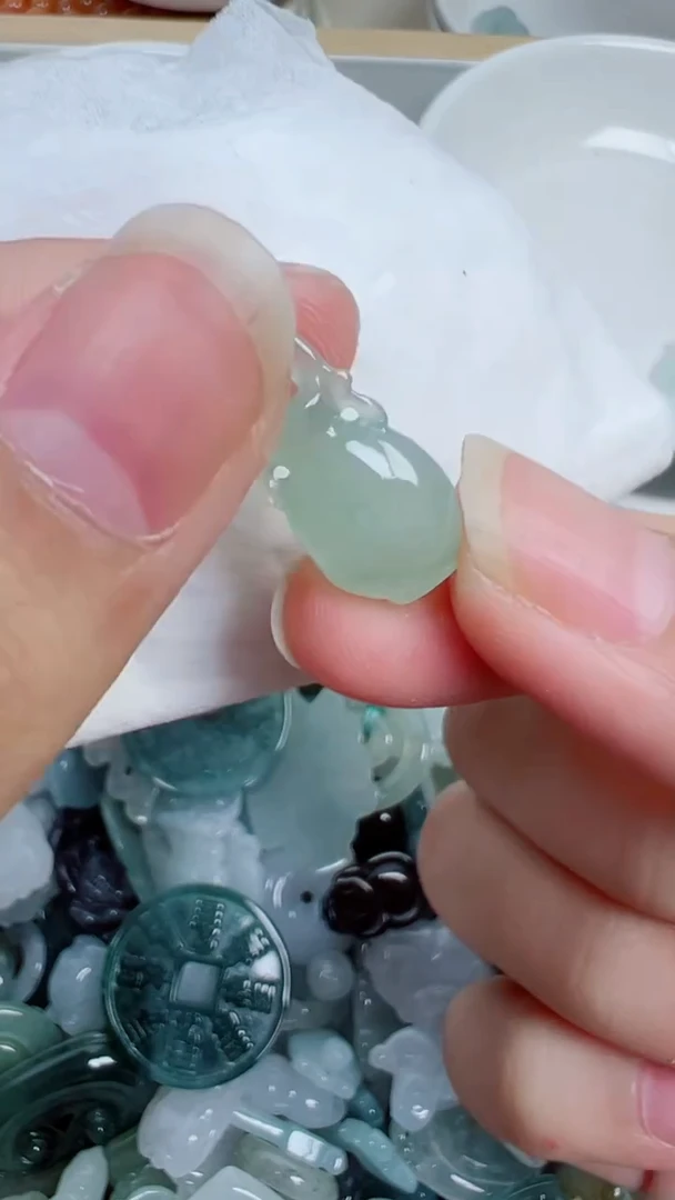 散珠翡翠375号链接，A货翡翠