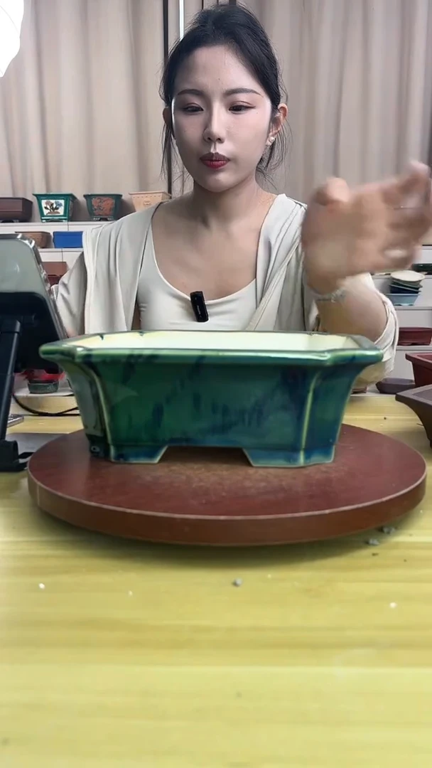 紫砂花盆浅草紫砂花盆微瑕