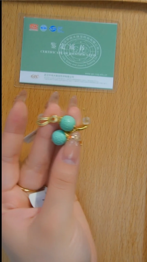 未镶嵌绿松石耳环发货一件