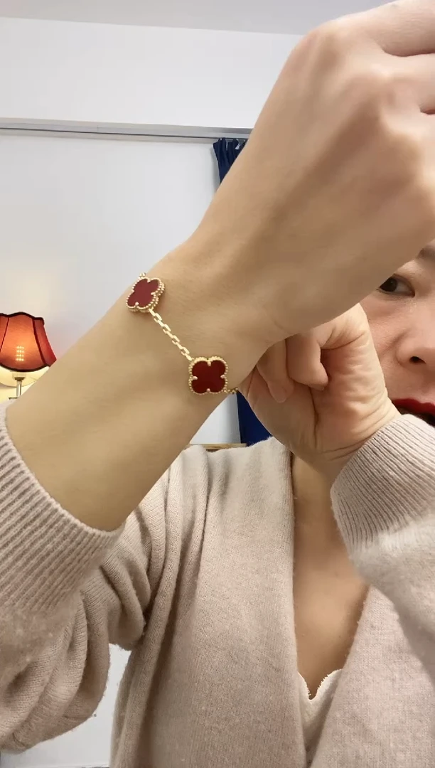 【闪购商品】玛瑙/玉髓手链18K金镶嵌手链