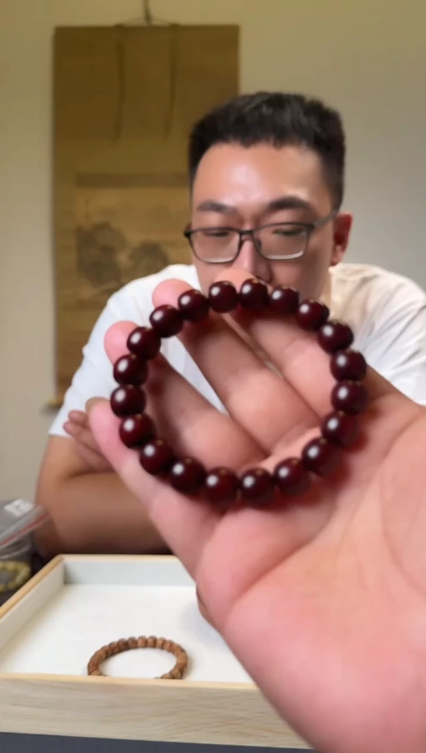 檀香紫檀（小叶紫檀）手串/手链小叶鱼鳞底11mm手串