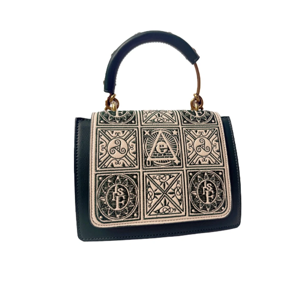 小众轻奢手工刺绣复古手提包包女新款单肩斜挎包H-186