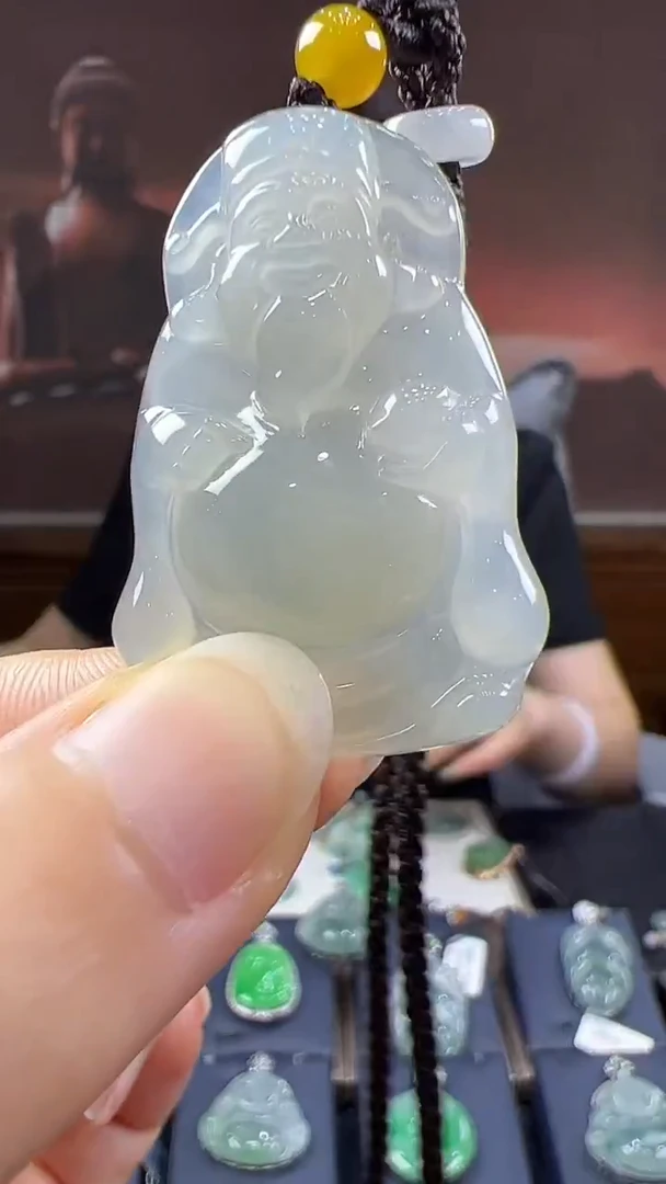 未镶嵌挂件翡翠财神