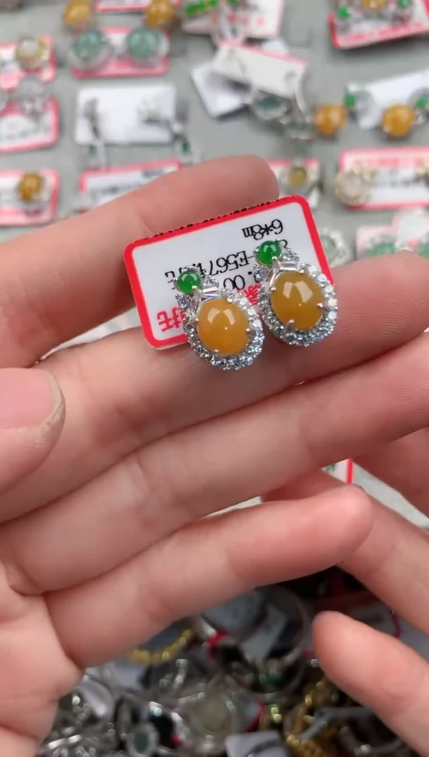 银S925镶嵌戒指翡翠888    8